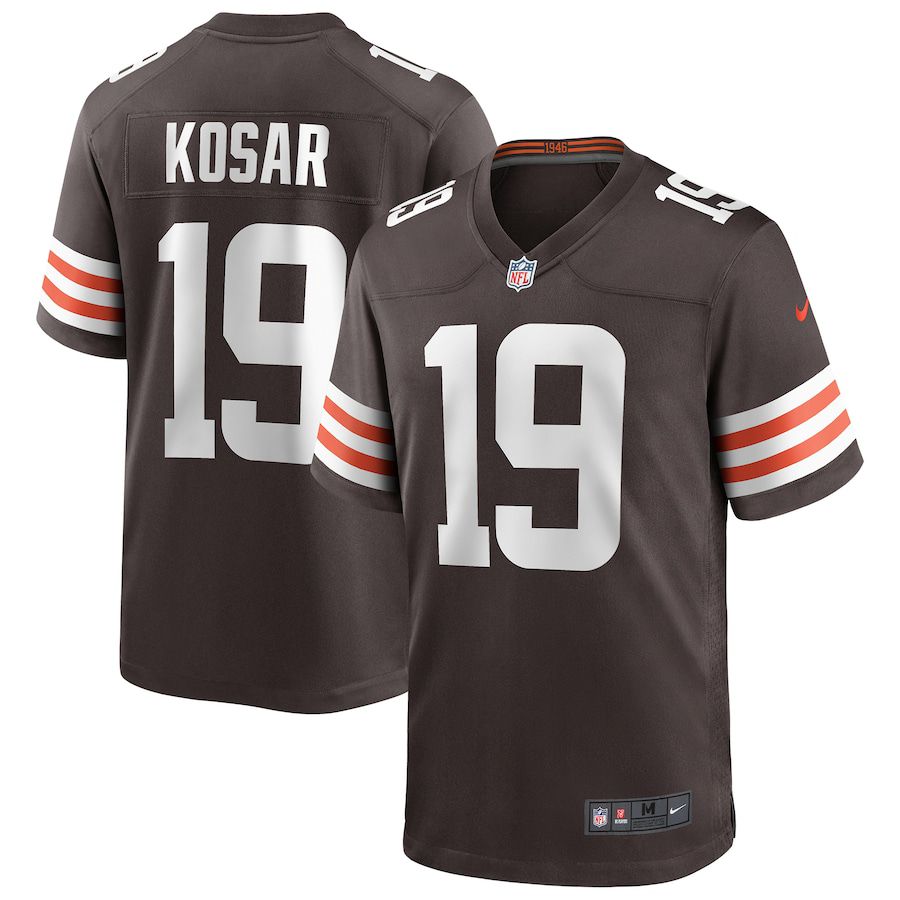 Men Cleveland Browns #19 Bernie Kosar Nike Brown Game Retired Player NFL Jersey->cleveland browns->NFL Jersey